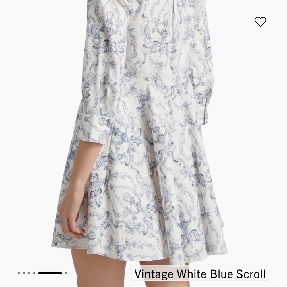 L'AGENCE NWT Blue and White Patterned mini-dress in size 0 - Picture 4 of 5